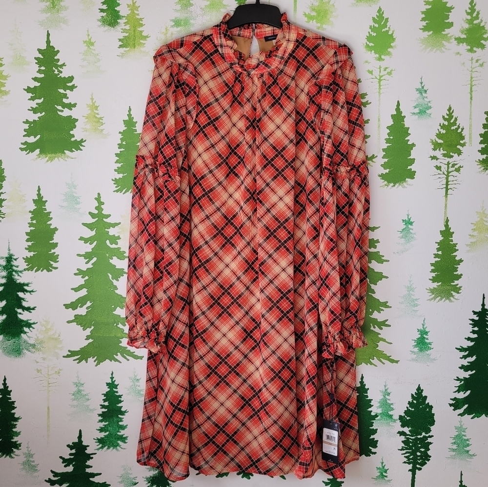 Tommy Hilfiger Ruffled Chiffon Dress.